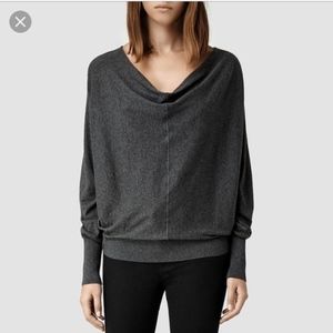 AllSaints Elgar Sweater in Dark Grey